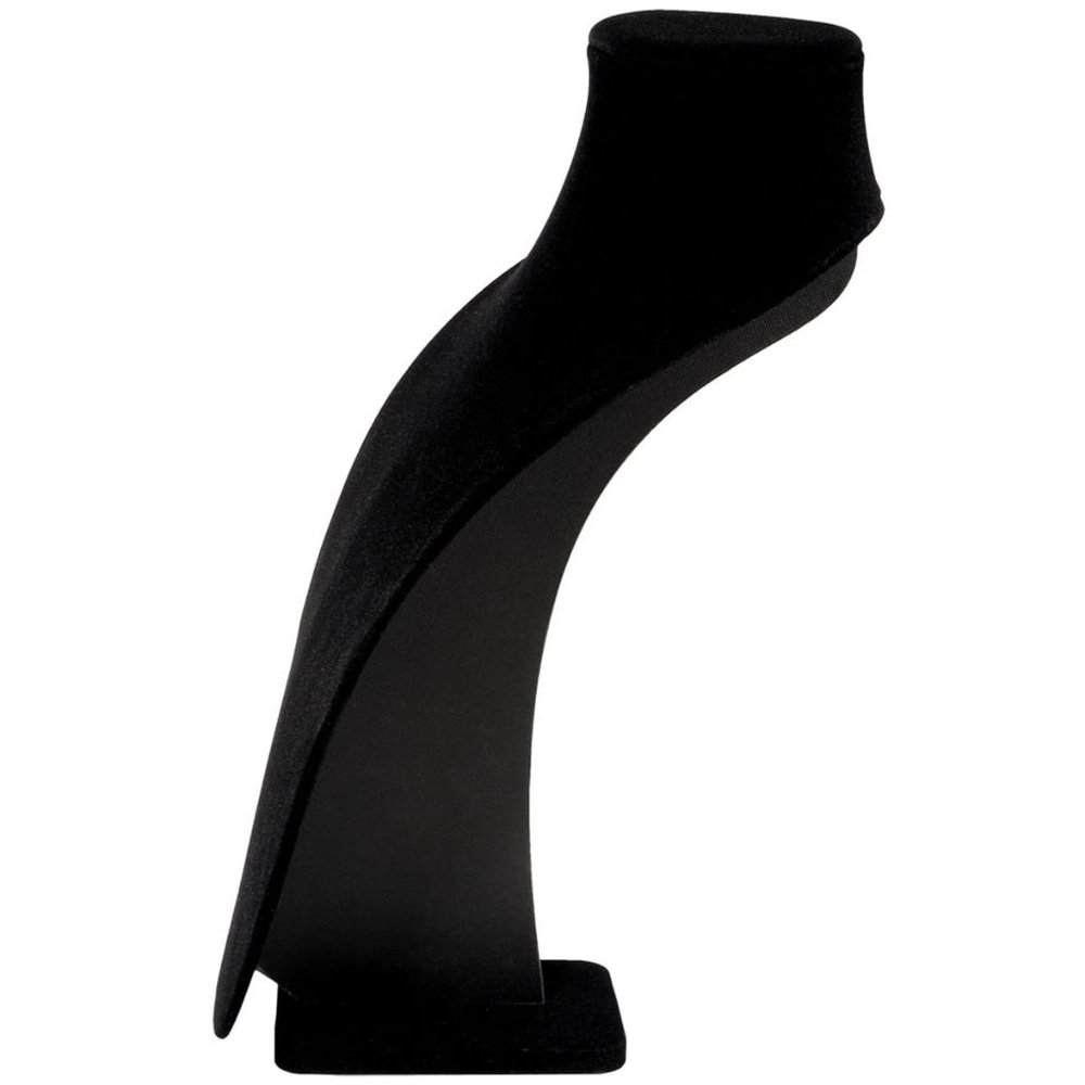 12" Black Velvet 3D Necklace Stand - Picture 3 of 4